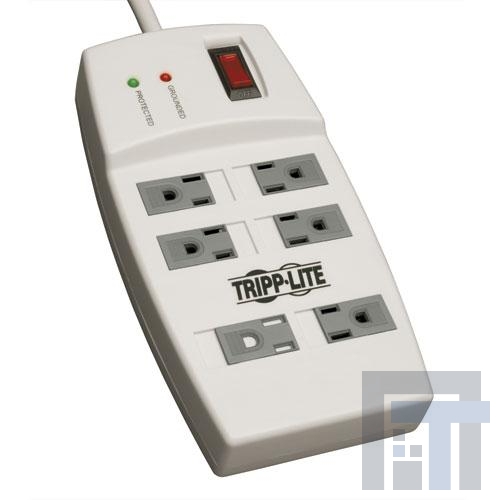 TLP64 Сетевые удлинители  Tripp Lite Surge Protector 120V 5-15R 6 Outlet 4ft Cord 540 Joule