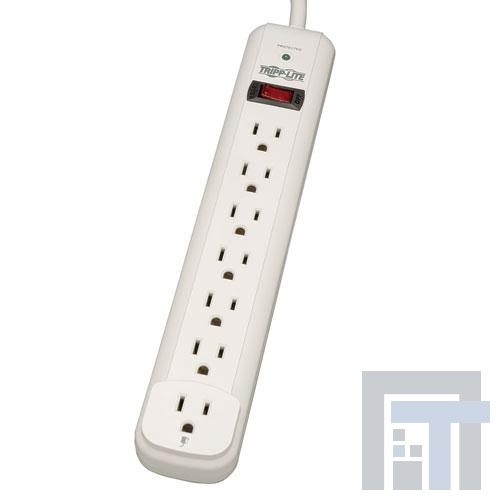 TLP725 Сетевые удлинители  Tripp Lite Surge Protector Strip 120V 7 Outlet 25ft Cord 1080 Joule