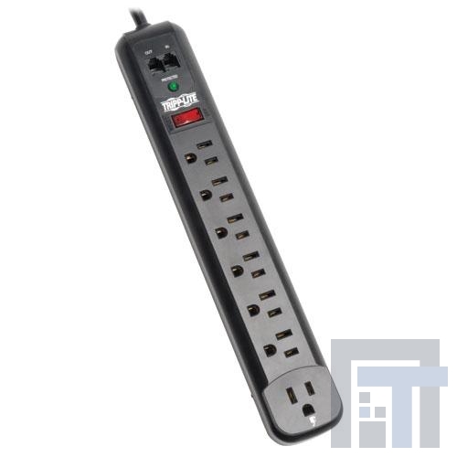 TLP76RBTEL Сетевые удлинители  SurgeProtector Strip 120V RtAngle 7Outlet