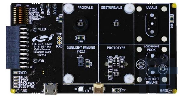 115XOPT-EXP-EVB Инструменты разработки оптического датчика Si1153 Expansion Board
