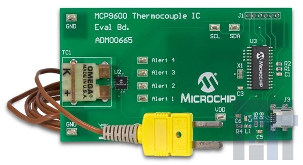 ADM00665 Инструменты разработки температурного датчика MCP9600 Thermocouple EMF to C Converter