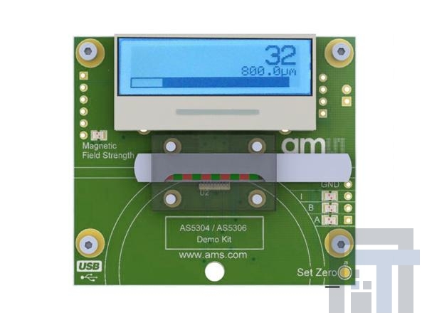 as5304-dk-st-1.0 Инструменты разработки магнитного датчика AS5304 Demo Kit Magnetic Sensor LCD