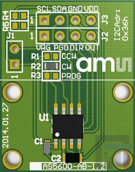 AS5600-SO-EK-AB Инструменты разработки магнитного датчика AS5600 Magnetic Sensor 12-Bit Kit