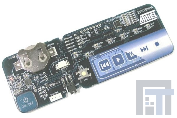 EVK1060A Средства разработки тактильных датчиков Eval Board for AT42QT1060 Series