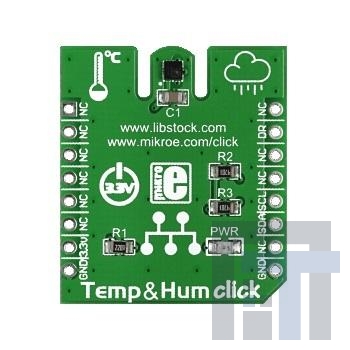 MIKROE-1971 Инструменты разработки температурного датчика Temp&Hum Click