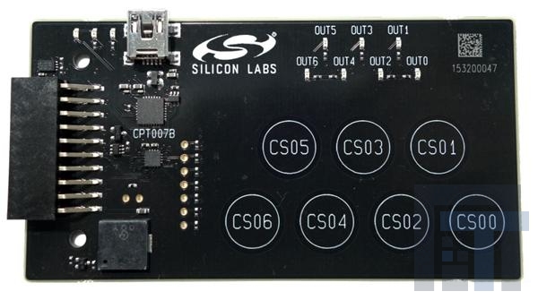 SLEXP8007A Средства разработки тактильных датчиков Capacitive Sense EVAL BOARD CPT007B