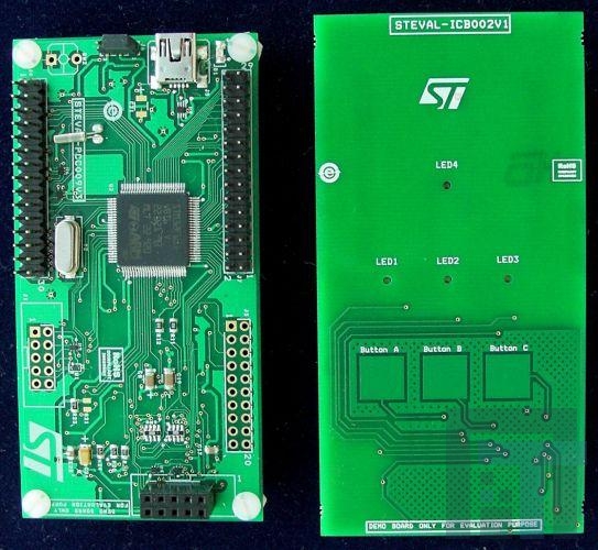 STEVAL-ICB002V1 Средства разработки тактильных датчиков Smart Touch Panel STMPE1208S STLED316S