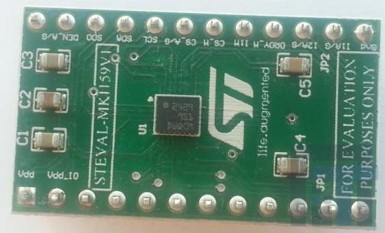 STEVAL-MKI159V1 Инструменты разработки многофункционального датчика LSM9DS1 adapter board for standard DIL24 socket