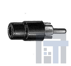 35582X Соединители RCA  BLACK PLUG W/CLAMP