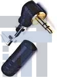 35HDRABAUS Телефонные разъемы 3.5MM R/A Plug Black/Gold