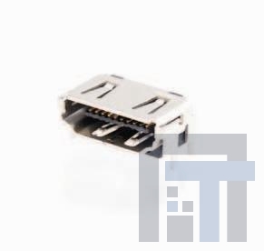 5-1903015-1 Соединители HDMI, Displayport и DVI  Rcpt Rt Angle SMT HDMI