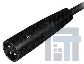 A3MBAU Разъемы XLR 3 PIN MALE PLUG BLK/GLD