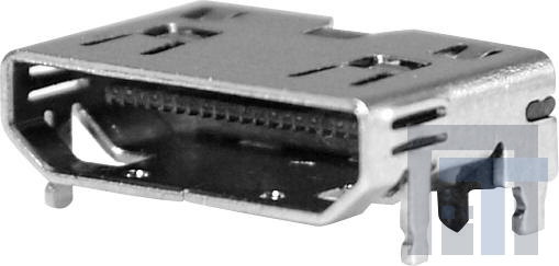 KMDMIX-NS3A-WS-BTR Соединители HDMI, Displayport и DVI  HDMI MINI RA SMT STRAIGHT BOARDLOCK