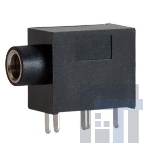 SJ1-3535NG-BE Телефонные разъемы audio jack, 3.5 mm, rt, stereo, through hole, 2 switches, isolated ground, blue