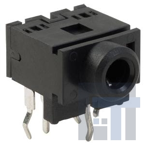 SJ1-3555NG-GR Телефонные разъемы audio jack, 3.5 mm, rt, stereo, through hole, 2 switches, isolated ground, green