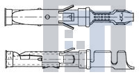 1-163087-1-(CUT-STRIP) Проводные клеммы и зажимы SOCKET .062 24-20AWG Cut Strip of 100