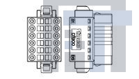 1-1871940-6 Проводные клеммы и зажимы DYNAMIC 1900D REC ASSY CAGE 12p