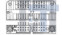 1-531719-4 Проводные клеммы и зажимы 2 ROW BOX PIN 160 POS R/A