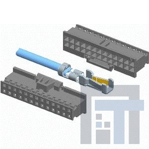 10073599-014LF Проводные клеммы и зажимы Active Latch Housing Double Rw, 14 Pos