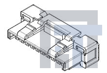 104105-1000 Проводные клеммы и зажимы 1.25 WTB ST. CONN. 10P Housing