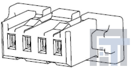 104128-0400 Проводные клеммы и зажимы 1.0mm W-to-B Conn. Housing-4P