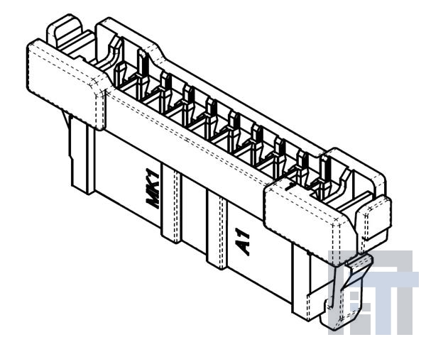 104142-1000 Проводные клеммы и зажимы IllumiMate 1mm 10Ckt Side Pos Locks