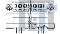 1218153-1 Проводные клеммы и зажимы BOX RCPT 3 ROW W.010X.020 POST