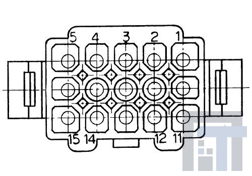 15-31-1151 Проводные клеммы и зажимы 15CKT WTW PLUG HSG