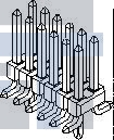 15-91-1401 Проводные клеммы и зажимы STRT SMT DUAL HDR 40 PCB retention pegs