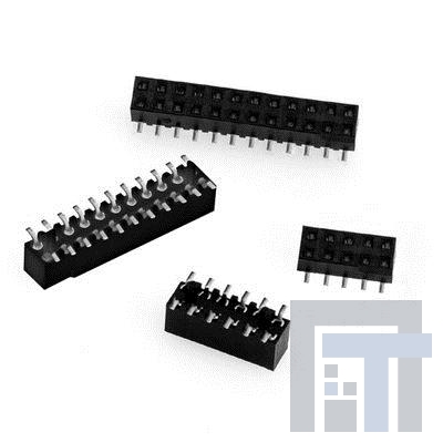 150210-2020-RB Проводные клеммы и зажимы 10 POS 2MM SOLDER STRIP SOCKET