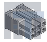 170001-0108 Проводные клеммы и зажимы Mega-Fit Recept Hsg 8 ckt Glow-Wire