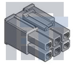 171692-0102 Проводные клеммы и зажимы Mega-Fit Recept Hsg 2 ckt V-0