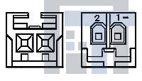 172486-2 Проводные клеммы и зажимы 2P 2.5?mm-.098?in 1 Row CRIMP EI SER