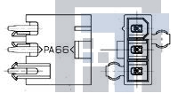 2029181-3 Проводные клеммы и зажимы 3P VERT PLUG ASSY SNG ROW W/O DRN HOLE