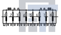 293491-8 Проводные клеммы и зажимы AMP MONO-SHAPE TAB CONN assy 8