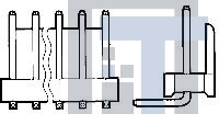 3-641214-2 Проводные клеммы и зажимы POLARIZED HEADER 2P R.A. Post gold