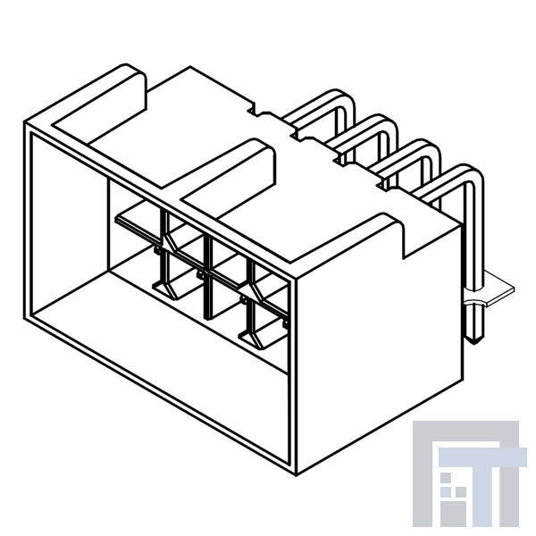 44428-0606 Проводные клеммы и зажимы MicroFit BMI RA DR H RA DR Hdr 30Au 6Ckt