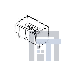 44432-0401 Проводные клеммы и зажимы VERT RECPT 4P tin polarizing pegs