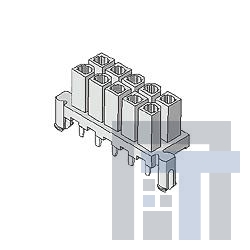 44475-2422 Проводные клеммы и зажимы MiniFit HCS Vert Rec ecpt. V-0 24Ckt Gold