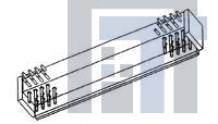 445397-1 Проводные клеммы и зажимы 1000 SRS BX PIN HDR ASY 77 POS