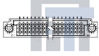 446852-5 Проводные клеммы и зажимы 3 ROW BOX PIN 165P R/A SEALED