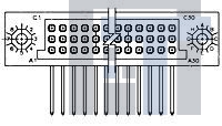 447255-3 Проводные клеммы и зажимы 3 ROW BOX RECP 195 POS R/A