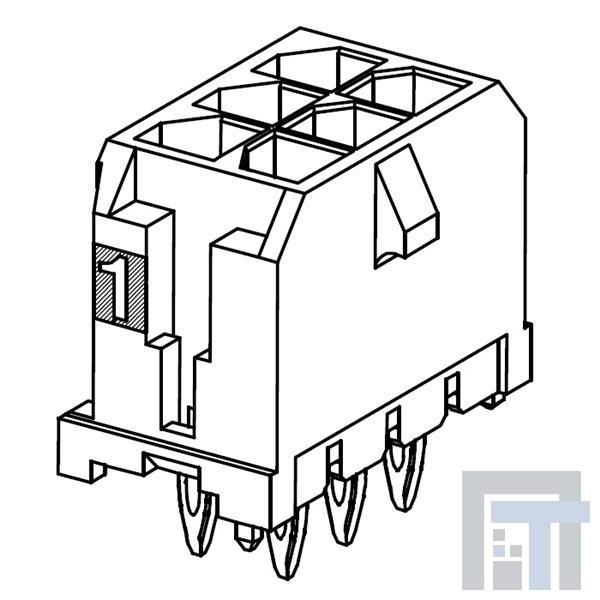 44914-0402 Проводные клеммы и зажимы MicroFit 3.0 Hdr Ver r Vert CPI 4 ckt 640