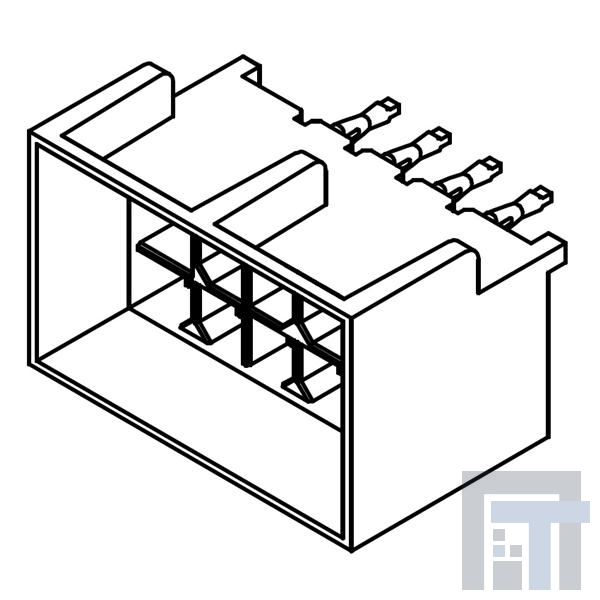 45280-0401 Проводные клеммы и зажимы MicroFit 3.0 Header er Vert CPI 4Ckt 121