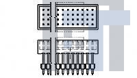 5-1571556-1 Проводные клеммы и зажимы 120 POS 4 ROW 2MM SHRD STK HDR