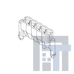 51052-0500 Проводные клеммы и зажимы 2.5MM RIBBON CABLE HOLDER VERT 5P