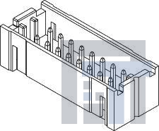 53313-0665 Проводные клеммы и зажимы 2.0 WtB Str Dual-Row WaferAssy 6Ckt Gray