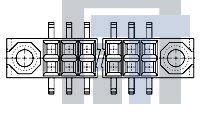 534286-9 Проводные клеммы и зажимы 26 MODIV VERT DR 100CL/SFMNT