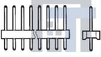 640383-4 Проводные клеммы и зажимы FLAT HEADER STRT 4P Square post tin