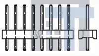 640452-2 Проводные клеммы и зажимы FLAT HEADER 2P Straight Post tin